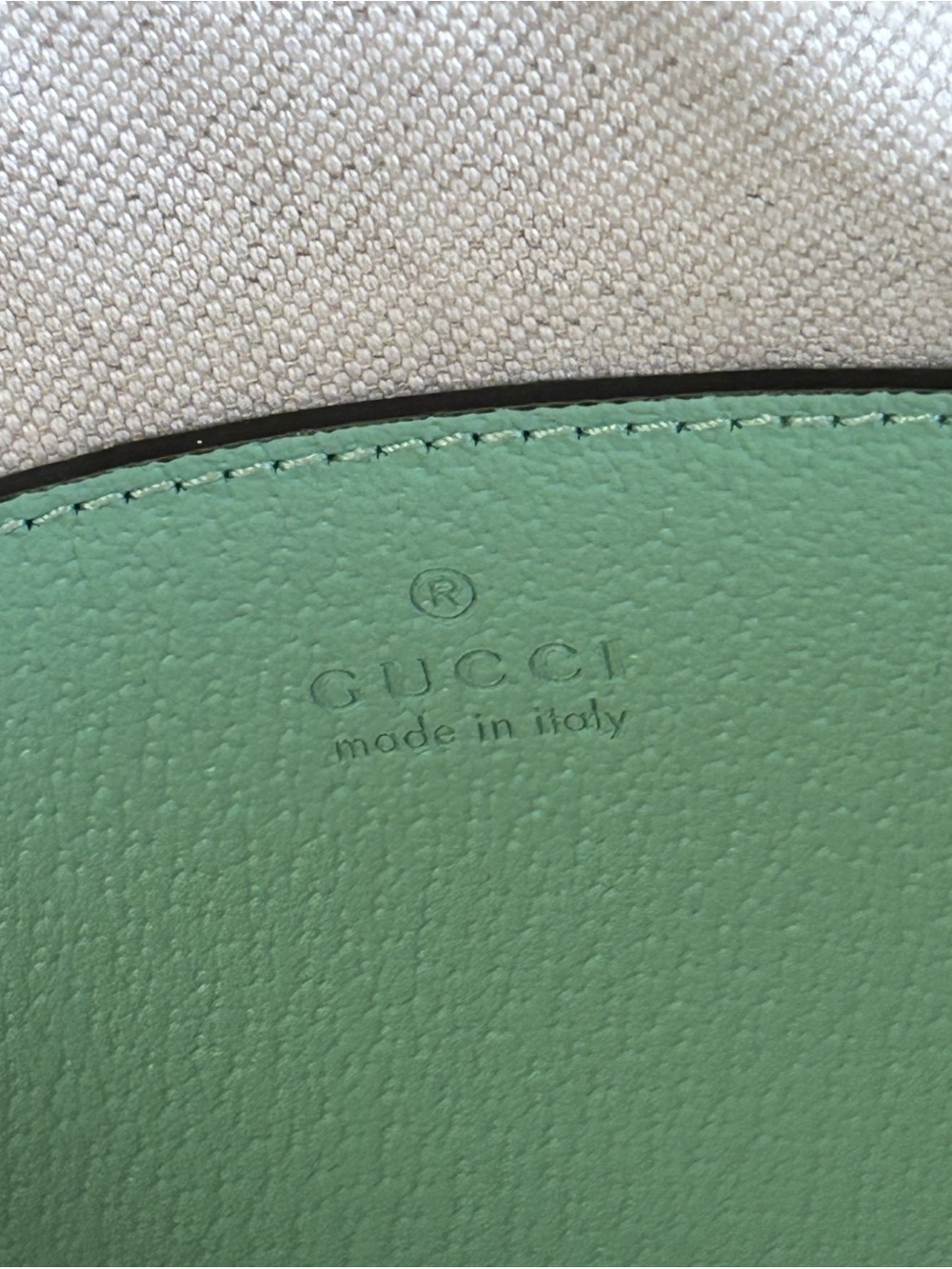Gucci Mint Green GG Canvas Small Dome Crossbody - Picture 6 of 10